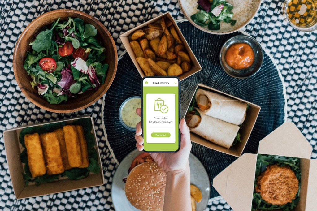 Ordering Takeaway Meal Online With Smartphone
